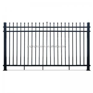 6ftx8ft Black Metal Garden Fences Prices With Galvanized Steel And Bolts Nuts