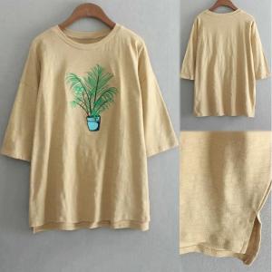 China China Manufacturer Women Embroidered Crew Neck T Shirt For Girl supplier