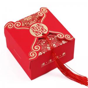 Chinese Red Wedding Candy Gift Box For Guest Bridesmaid Gift