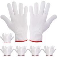 China White Reusable Work Hand Cotton Gloves Grip Washable Reusable 90 Cotton 10 Nylon on sale