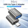 Adaptador de portátil USB2.0 TO Tipo C Apoyo a la carga rápida 3A Transmisión de datos Adaptador de tipo C