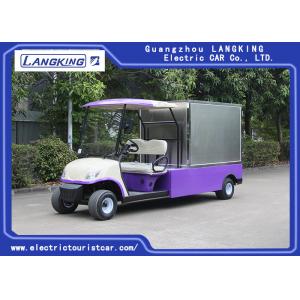 3kW DC Motor Driven Battery Powered Carry Van With Enclosed Cargo Box / 2 Person Electric Utility Carts