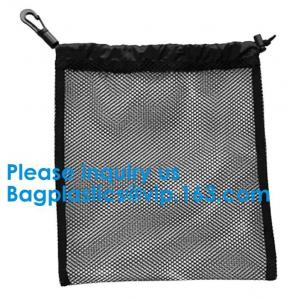 China Promotion Small Polyester Mesh Drawstring Bag Customs Size and Logo printing Round Bottom Drawstring Mesh Bag For Sport, supplier