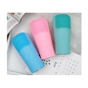 Home Use Facial Cleansing Brush Silicone Facial Cleanser  Blue Pink Color