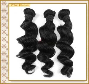 China Top grade malaysian nature black body wave human hair weaving on sale 