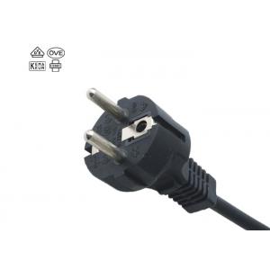 Male Type European Power Extension Cord , PC /  PDU Power Cord Rubber Jacket