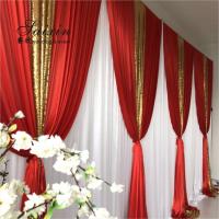 China Unique wedding event stage decoration backdrop fabric sequin on sale