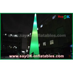 Outdoor LED Light Grounding Decoration Inflatable Cone For Advertising