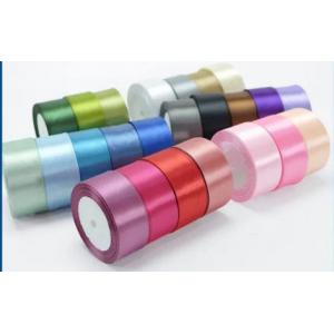 Multicolor Personalised Satin Ribbon , Polyester Satin Ribbon For Gift Packaging
