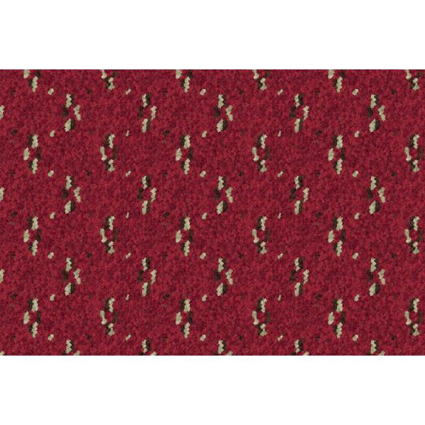 Fire Resistant Soft Red Pattern Cut Pile Carpet Quick-Drying For Bedroom