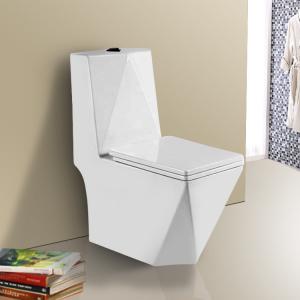 Bathroom 185mm P Trap S Trap WC Diamond Shape Ceramic One Piece Toilet