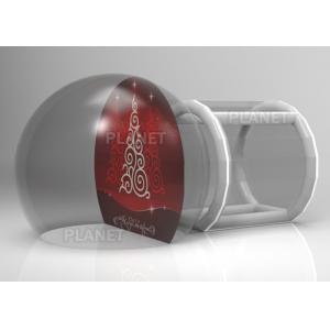 Custom Backdrop Inflatable Christmas Photo Snow Globes With Tunnel