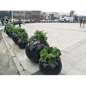 Polished FRP Hand Lay Up Fiberglass Flower Pot High Temperature Resistance