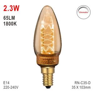 China E14 LED C35 Bulb, Deco Light, Fashionable Glass Bulb, LED Lamp, Candle Light, Dimmable LED supplier