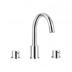 Cleanroom Bath Shower Mixer Contemporary Double Handle Three Hole