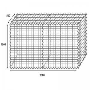 Galvanized Garden Fence Steel Gabion Cages For Retaining Wall
