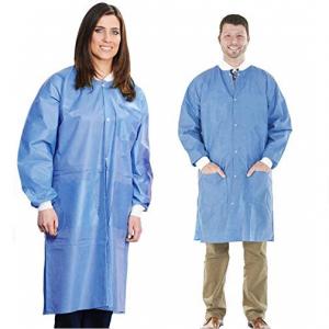 SMS fabric non-woven lab coat medical disposable full length disposable lab coat