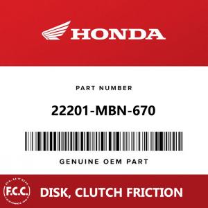 22201-MBN-670 FCC Clutch Plate Friction Clutch Lining And Clutch Disc For Honda CRF450