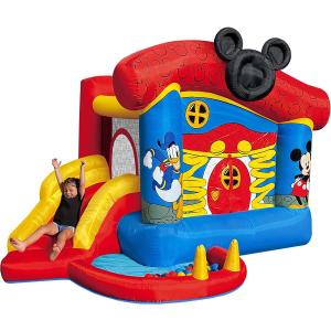 China 0.55mm PVC Inflatable Bouncer Disney Mickey Mouse Funhouse Outdoor Bounce House With Slide supplier