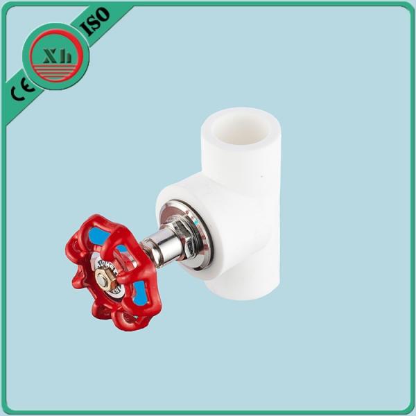 Welding Connection Normal PPR Check Valve With Red Metal Handle 20mm - 75mm Port
