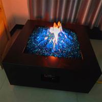 China 800mm Patio Propane Garden Gas Fire Pits Table ISO Garden Glass Fire Pit on sale