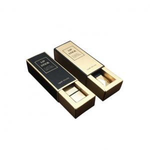 China Custom Logo Rose Gold Card Paper Cosmetic Lipstick Packaging Box supplier