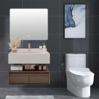 China European Style Complete Bathroom Vanity With Lighted Mirror 80cm on sale