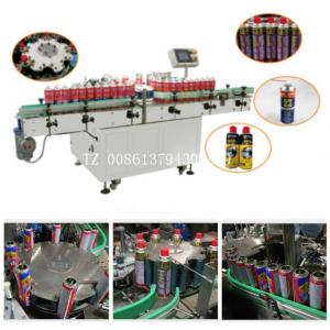 Aerosol Spray Pipe Automatic Bottle Labeling Machine  LED Touch Screen Control