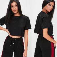 Petite Clothing Black Roll Sleeve T Shirt Women