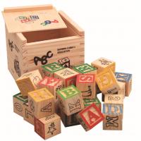China 27pcs Wooden Alphabet Blocks Letter Blocks Printed With Number on sale