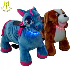 Hansel motorized animals plush scooter and animal scooter battery charger with child animal toy ride for mall