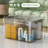 China Plastic Storage Bins With Lids Quart Storage Containers With Black Buckle Latch, Stackable Storage Organizers For Home Pantry Office Classroom Organization, Clear wholesale