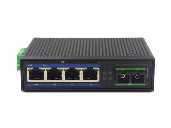 UT14FP-SC20管理対象外の産業4x10/100Base-Tx POE+ 1x100M-Fx SCのイーサネット スイッチDIN柵