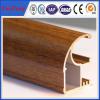 China Wood finished aluminum extrusion profiles,aluminum window frames price for South for sale