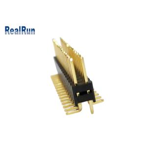 China Fileira dupla H5.0 SMT vertical de PA6T GF Pin Header Connector LCP PBT para o diodo emissor de luz de LCM supplier