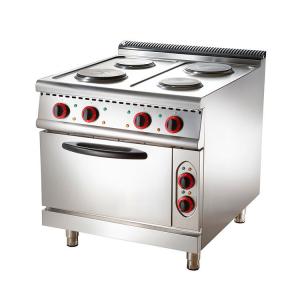 Commercial Aomei Electric Cooking Range with 4 Square Hot Plates and Oven Model FEC-94EO