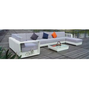 Sectional Outdoor Rattan Sofa Furniture Set  Resin Wicker L Shaped Sofa Bed