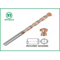 China Round Shank Metric Masonry Drill Bits Copper Plated L Flute For Concrete Brick on sale