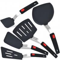 China 5-Pack BPA Free Silicone Spatulas Turner Set For Nonstick Cookware Flexible Kitchen Utensils Cooking Spatula Set For Egg on sale