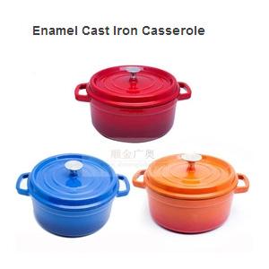 China Cast Iron Enameled Cookware/Enamel Cast Iron Casserole/Round Enamel Pots supplier