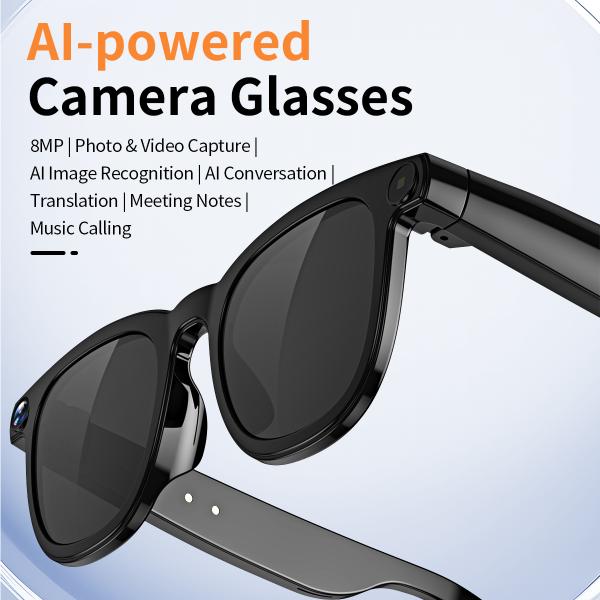 Nuevas gafas inteligentes V3 con lentes dobles, micrófono y altavoz incorporados