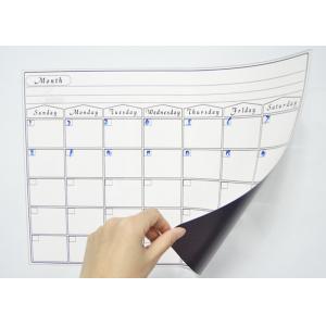 PET Surface 17x12" Dry Erase Magnetic Monthly Calendar Promotional Magnet Calendar Magnetic Grocery List