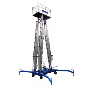 China Three Mast Order Picker Forklift Climbing Work Platform 21m Height Red Color supplier