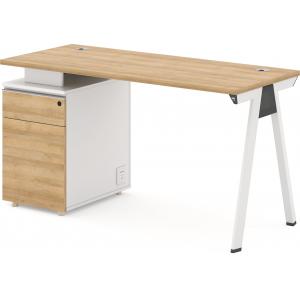 China 1.2M / 1.4M Office Desk Wooden With Metal Legs Good Raw Material supplier