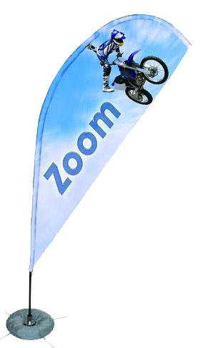 Rotatable Flying Beach Banner Polyester Graphic Trade Show Fabric Displays ROHS