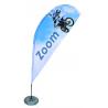 Rotatable Flying Beach Banner Polyester Graphic Trade Show Fabric Displays ROHS