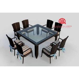 China Modern dining room wicker furniture leisure rattan dining table and chair supplier