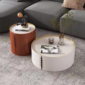 Stainless Steel Marble Living Room Round Combination Coffee Table