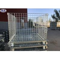 China Size Customized Wire Mesh Pallet Cages , Metal Folding Collapsible Pallet Cages on sale