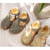 China Summer Kids Sandals Shoes Girls Leather Sandals Flat Close Toe Dress Shoes on sale